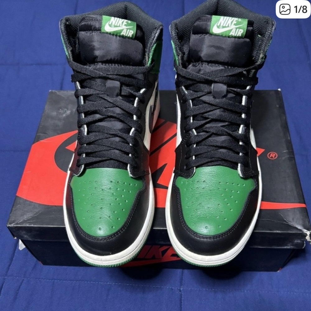Jordan Retro Green Black Sneakers
